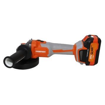 Безщіткова акумуляторна болгарка 125 мм, 20 В Rebiner RAG-125BLK/20Li в кейсі
