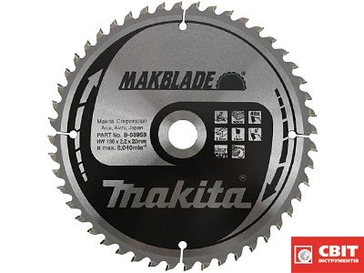 Пильний диск Makita B-08975 MAKBlade 250x30 40T B-08975 фото