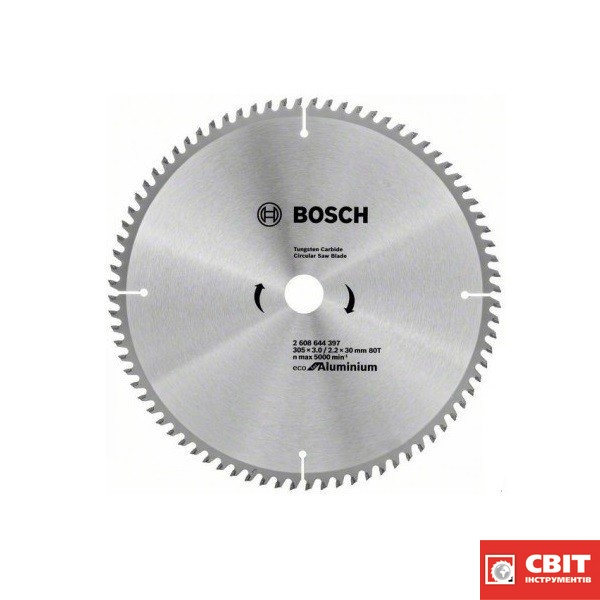 Пильний диск BOSCH ECO for Aluminium 2608644397 по металу 305х30 80 зуб. 2608644397 фото