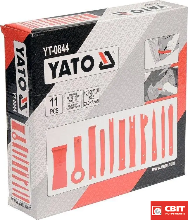 Знімач автомобільний YATO YT-0844 внутр оббивки авто в плахті 11шт 5906083908446 фото