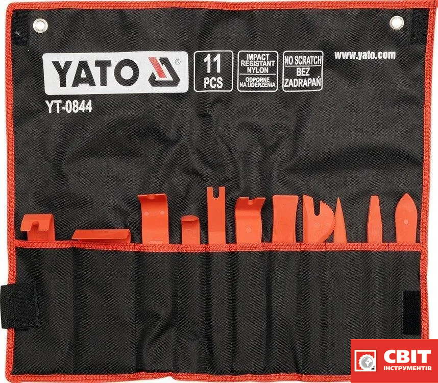 Знімач автомобільний YATO YT-0844 внутр оббивки авто в плахті 11шт 5906083908446 фото