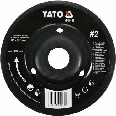 Диск шліфувальний YATO YT-59169 для КШМ №2 125мм YT-59169 фото