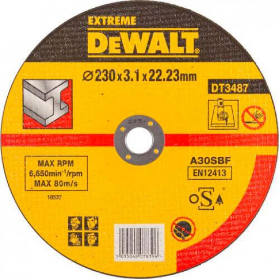 Круг відрізний по металу DeWALT EXTREME діаметр 230 мм DT3487 DT3487 фото