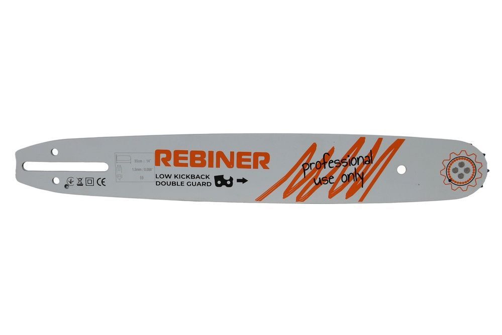 Шина 14" (350 мм), 3/8", 1.3 мм, 52 ланки Rebiner для бензопили / електропили