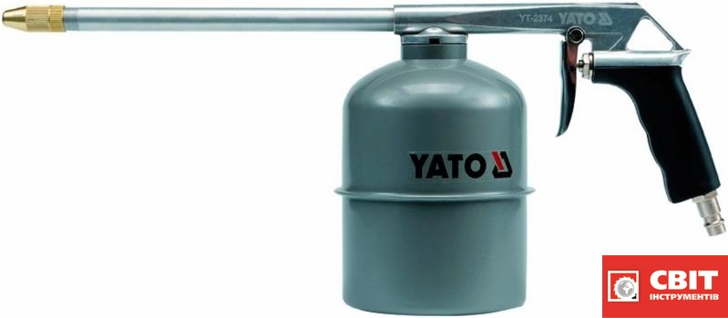 Пістолет YATO YT-2374 пневмо для промивки з баком -1л 5906083923746 фото
