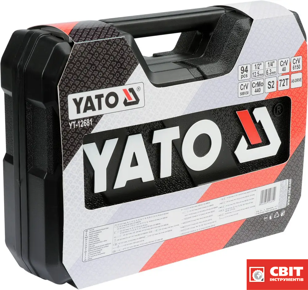 Набір інструментів YATO YT-12681 94од. 1/2" & 1/4" YT-12681 фото
