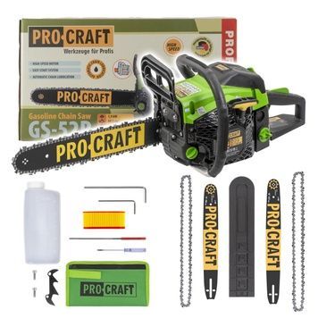 Бензопила 2.1 кВт, шина+ланцюг 40 см, шина+ланцюг 45 см Procraft GS52P