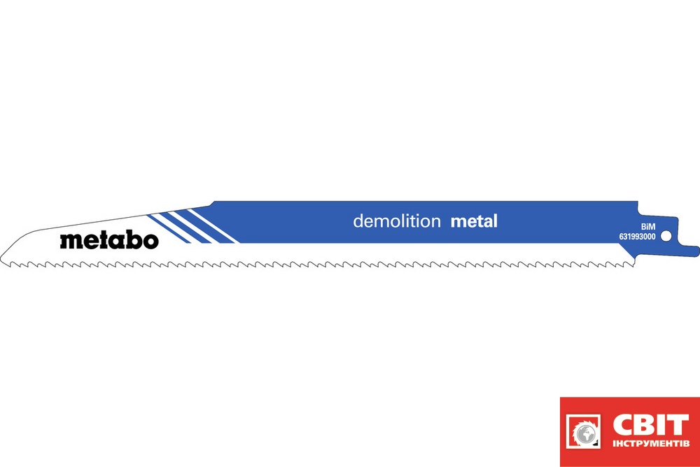 Полотно пилкове для шабельних пилок Metabo «DEMOLITION METAL», 255 X 1,6 мм 631993000 631993000 фото