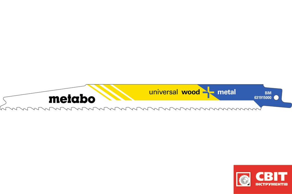 Полотно пилкове для шабельних пил Metabo «UNIVERSAL WOOD + METAL», 200 X 1,25 мм 631912000 631912000 фото