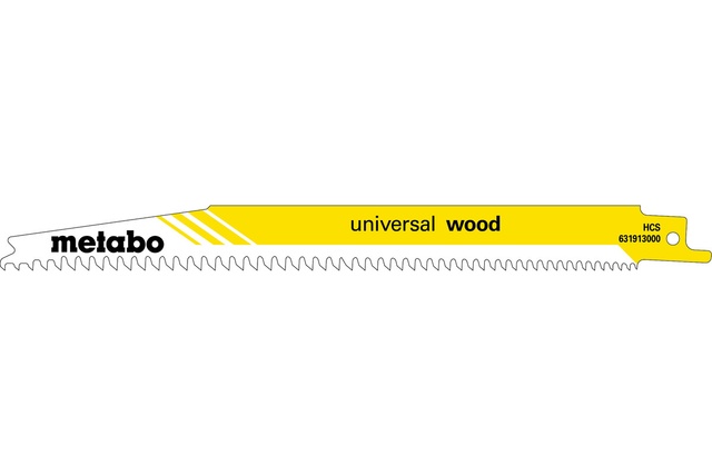 Полотно пилкове для шабельних пил Metabo «UNIVERSAL WOOD», 200 X 1,25 мм 631910000 631910000 фото