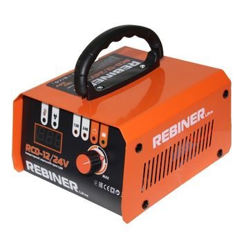 Зарядний пристрій 12/24 В інверторний для акумуляторів авто Rebiner RCD-12/24V