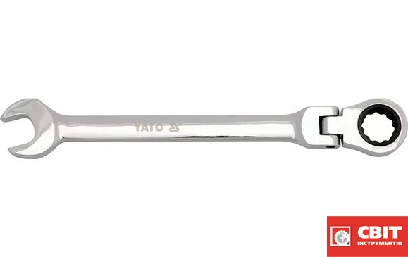 Ключ YATO YT-1682 ріжково-накидний 16*210мм Cr-V шарнір 5906083916823 фото