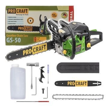 Бензопила шина 40 см Procraft GS50 ланцюгова пила