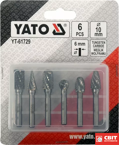 Набір фрез по металу YATO YT-61729 6од. YT-61729 фото