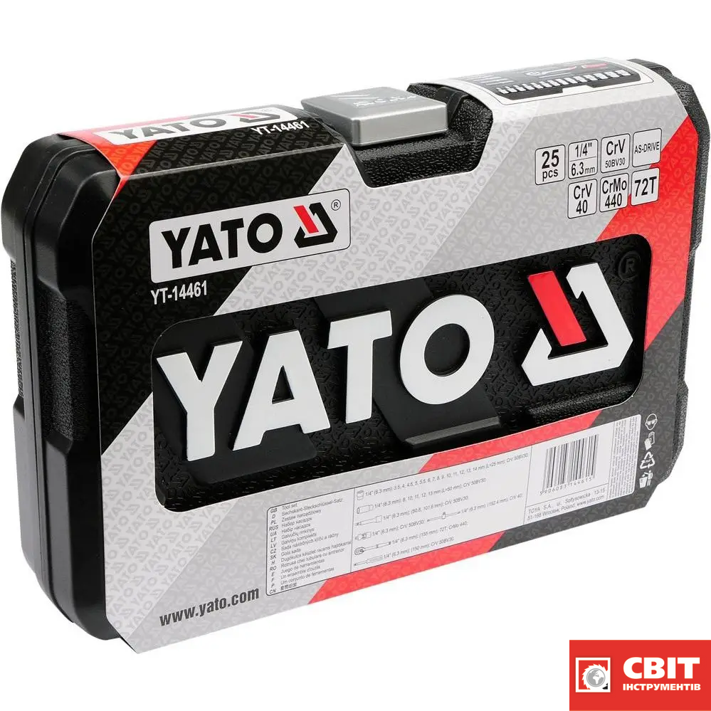 Набір інструментів YATO YT-14461 25шт 1,4" YT-14461 фото
